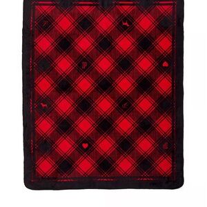 Victoria's Secret Red and Black Plaid Throw Blanket